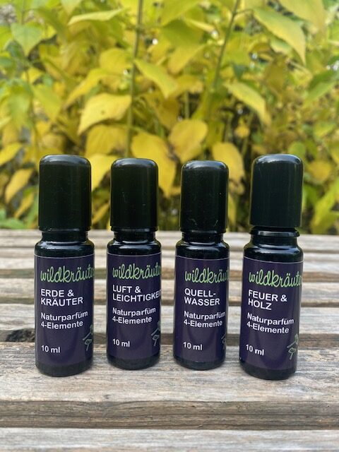 Naturparfüm 4 Elemente, Naturparfüm, Erde, Luft, Wasser, Feuer
