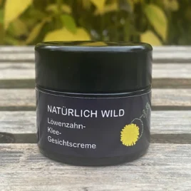Gesichtscreme<br> für unreine Haut<br><br>Löwenzahn-<br>Klee-Creme<br><br>hautklärend &<br> entzündungshemmend