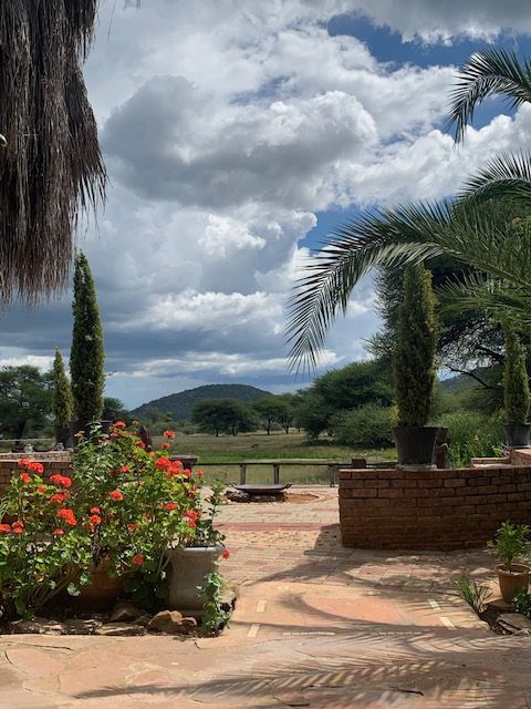 Namibia, Naturreise Namibia, Camping Namibia, Gabus Safari Lodge, Namibia mit Jeep, Namibia mit Dachzelt, Panorama Namibia, Strauß